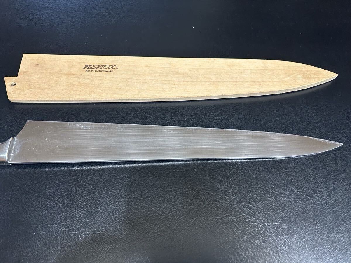 Nenohi Nenox S Sujihiki Slicing Knife 285mm (11.2″) Ivory Handle w/ Saya Japan