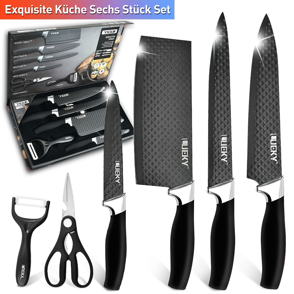 Kitchen Knife Set Damascus Pattern Chef Knives Stainless Steel Cleaver with Box