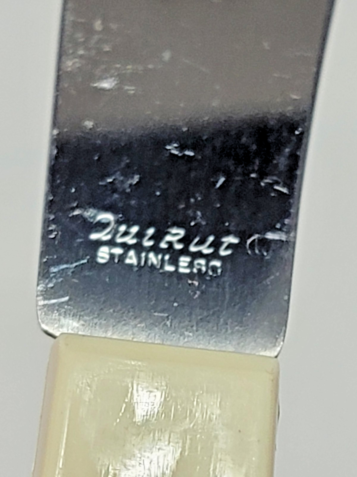 Lot Of 6 Cream Quikut Cheese Butter Spreader Knives Stainless Steel