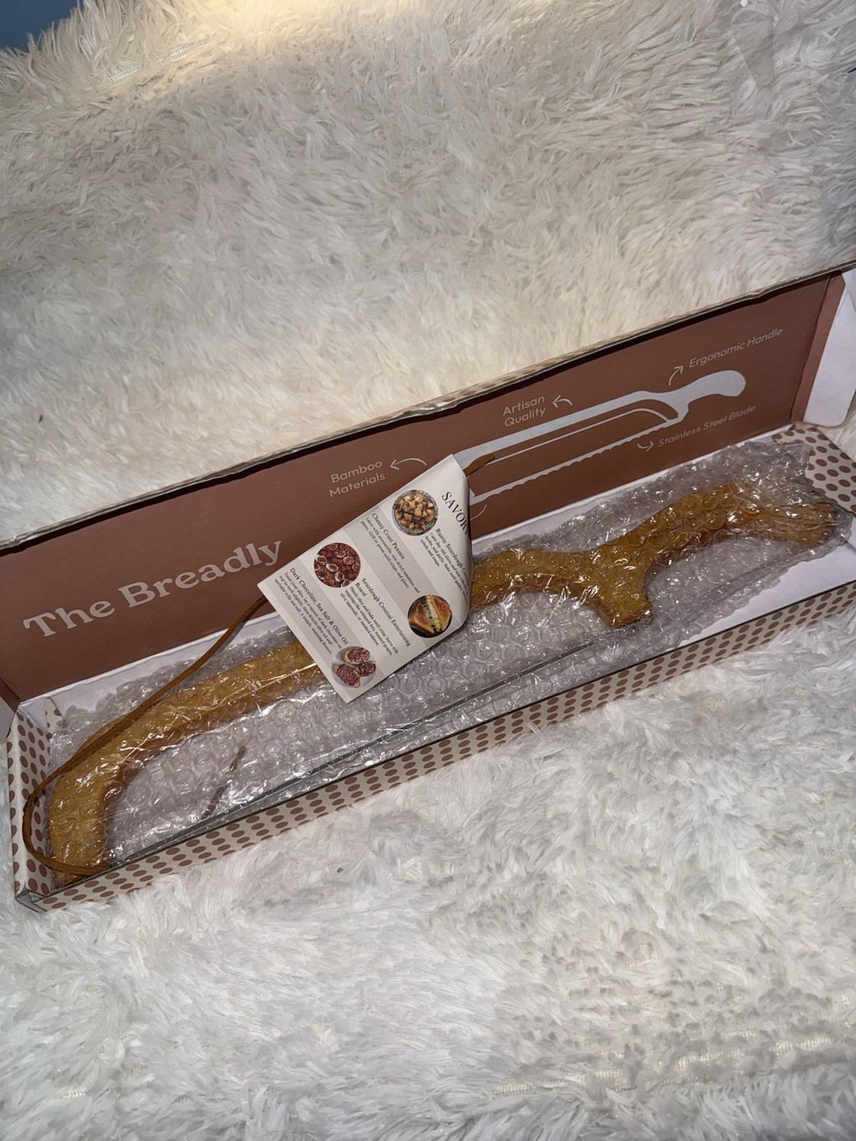 The Breadly Earthly Bliss Bread Knife Set, Wood Handle, Serrated, 1 Pc