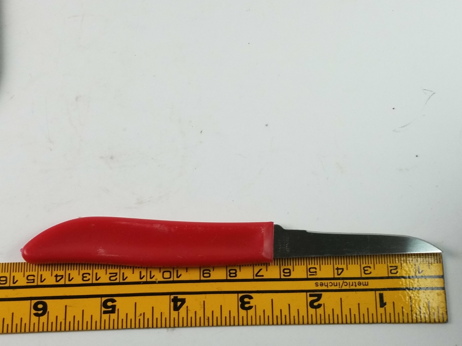 Stainless Paring Knives 4 Pieces Green-Yellow-Brown-Red Handles