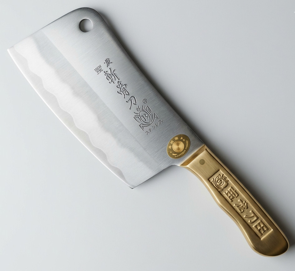 Chinese Traditional Chef Meat Cleaver Bone Chopper Knife with Metal Handle