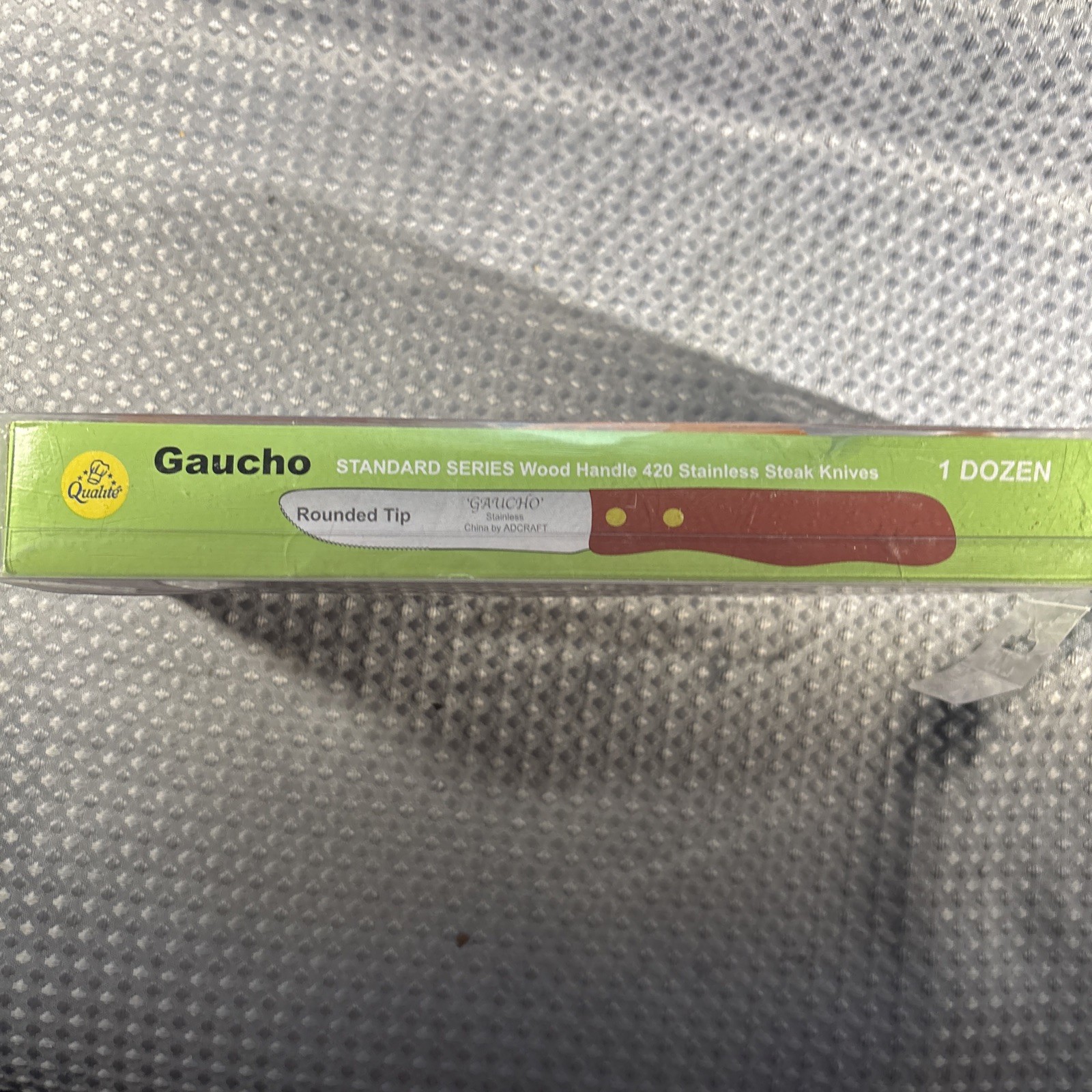 Adcraft WSK-60/B Rounded Blade Gaucho Jumbo Steak Knife with Wood Handle 12 CT