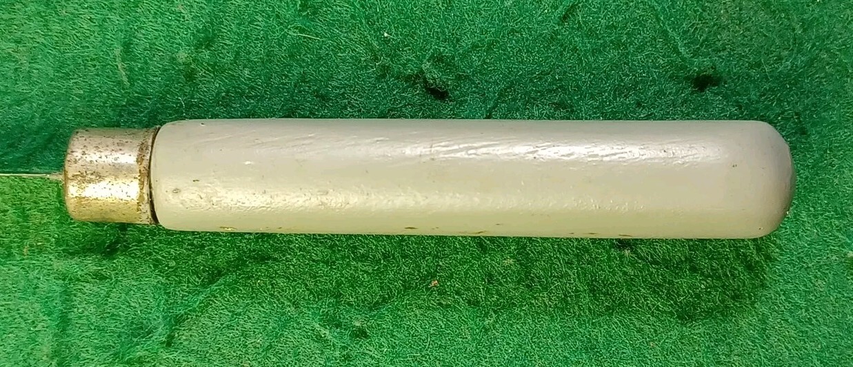 Vtg Geneva Forge Double Edge Grapefruit Knife, W/ Teal Wood Handle