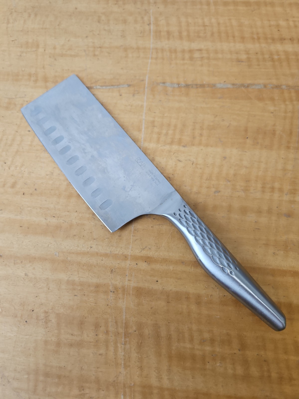 Kai Seki Magoroku Shoso Chinese Chef’s Cleaver knife Japan scalloped blade
