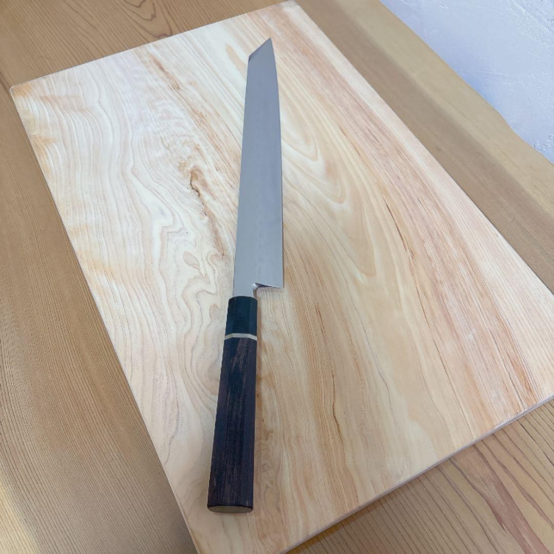 Honyaki Mirror Polished Kiritsuke Yanagiba 110mm White Steel #1 Culinary Tool