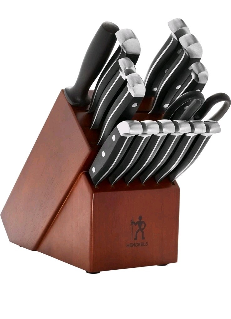 HENCKELS Premium Quality Statement Fine Edge 15-Piece Knife Set with Block