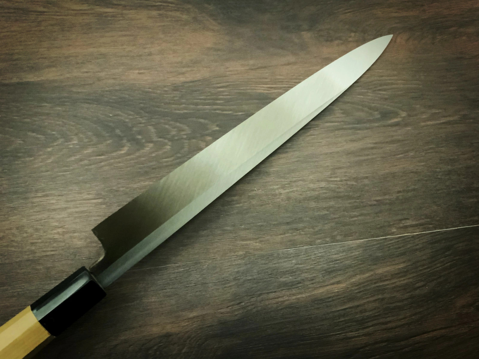 Yanagiba Knife 30cm / 11.8in Sakai Kikumori White #2 Steel Honyaki Sashimi Knife