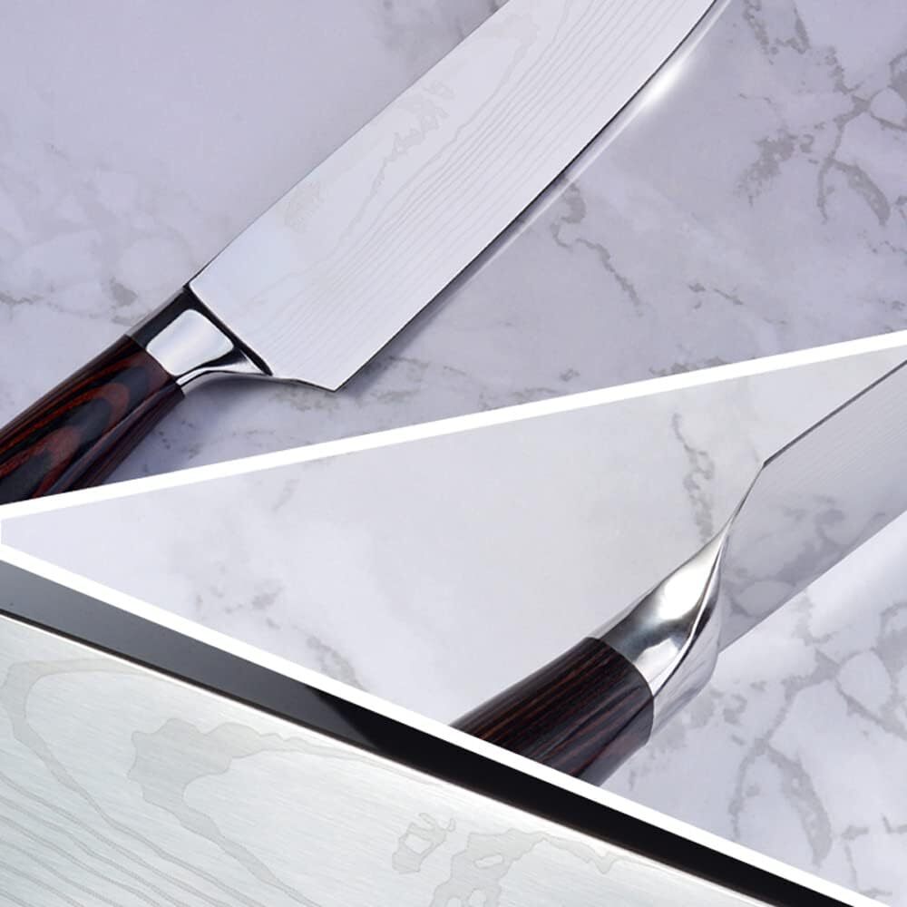 Professional Chef Knife Set Ultra Sharp Kitchen Knives Meat Cutting Cleaver Set