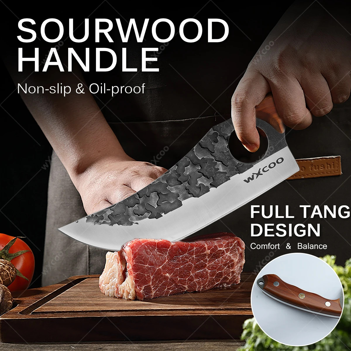 Kitchen Knife Utility Cleaver Chef Stainless Steel Knives Forged Boning Knife