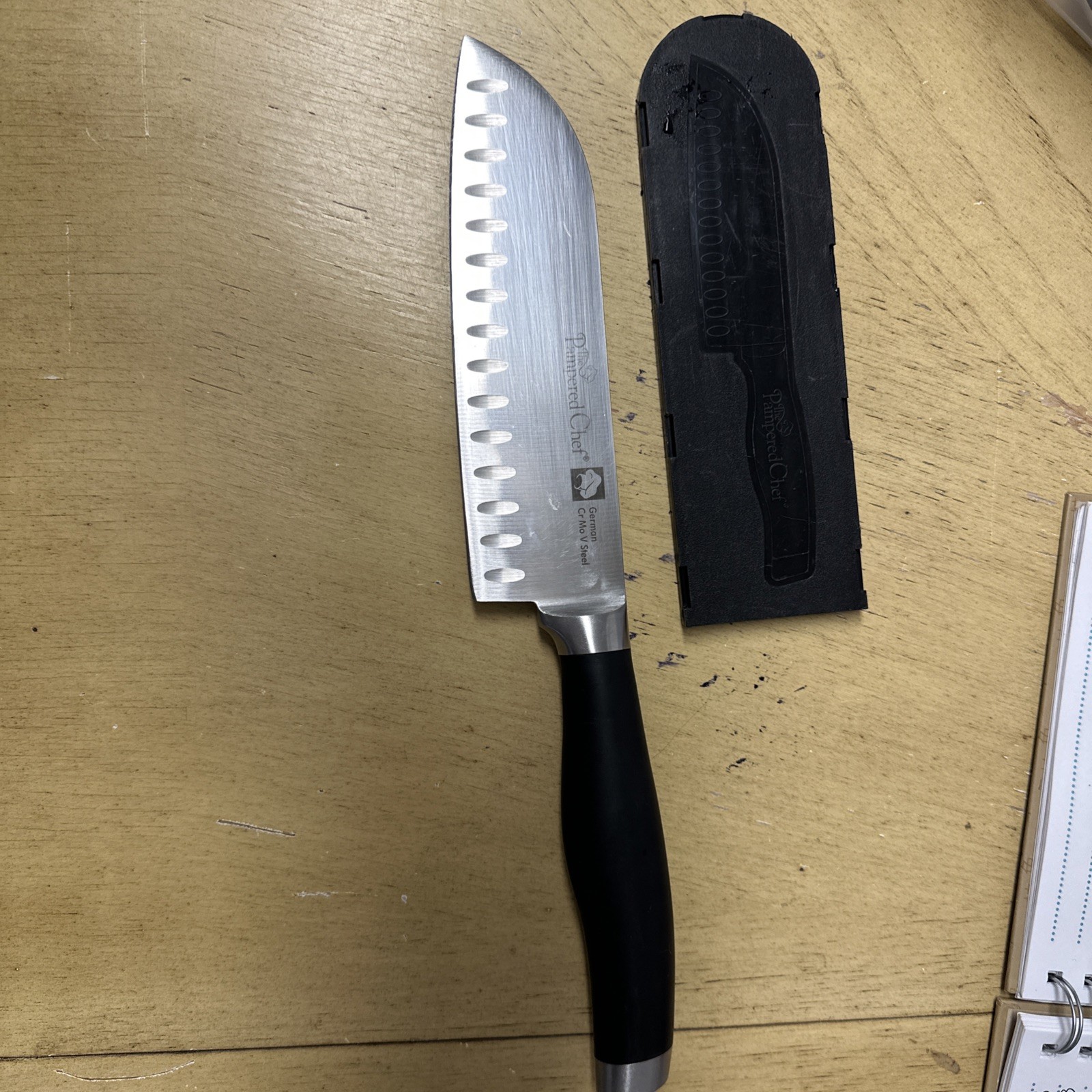 Pampered Chef Santoku Knife 5-inch (13cm) Straight Blade 45