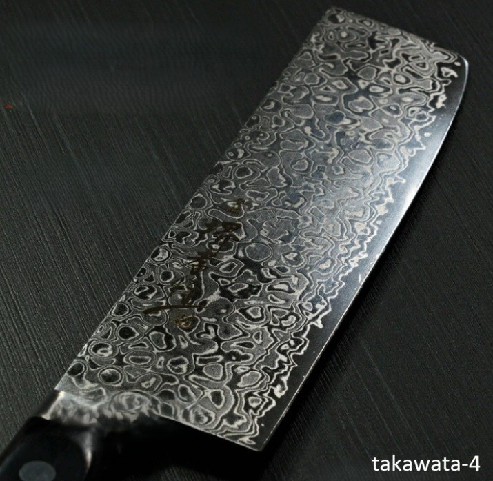 Sakai Takayuki 45 Layer Mirror Damascus Nakiri Knife 7423 160mm Japan