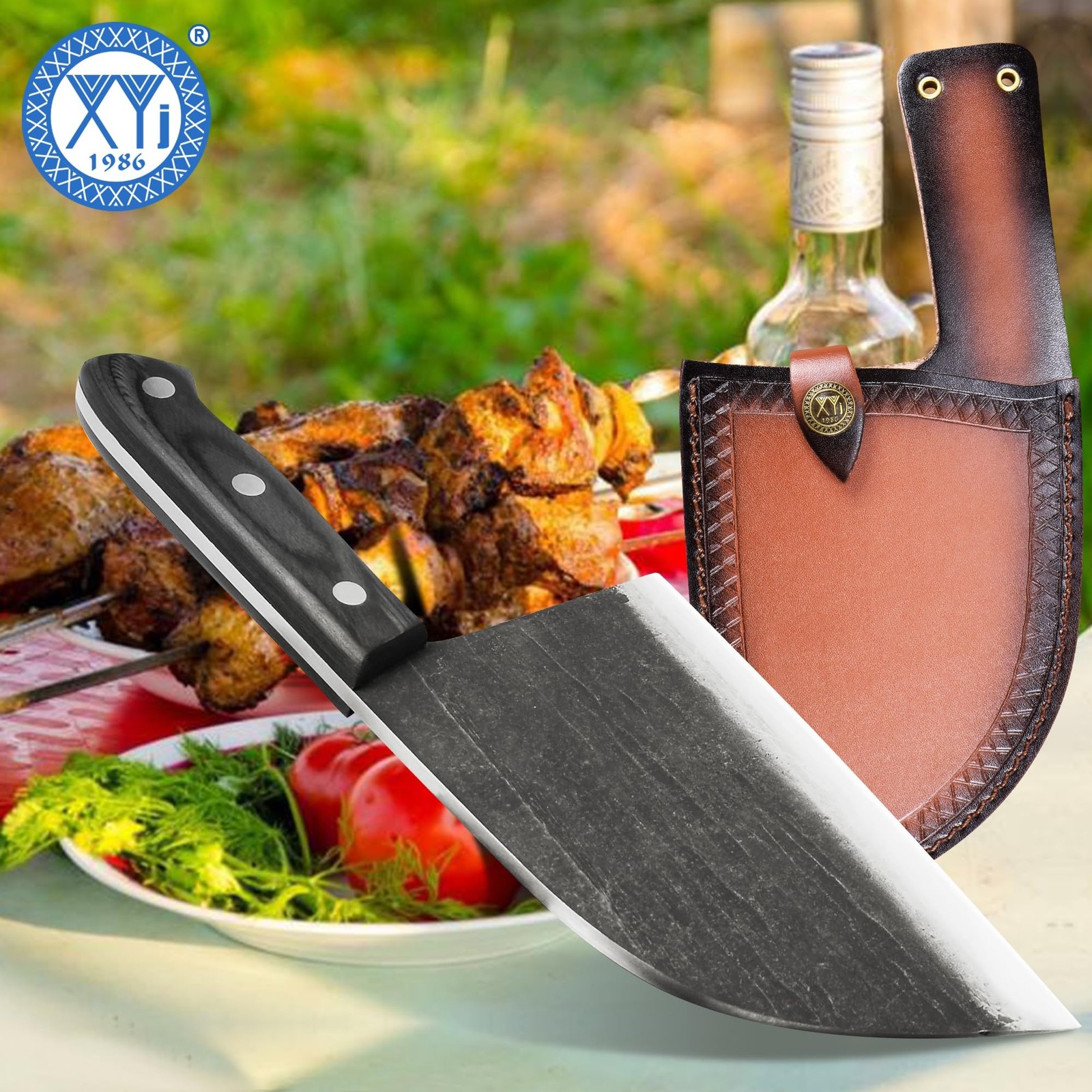 XYJ Authentic Since 1986,Outstanding Ancient Forging,6.7 Inch Full Tang,Serbi…