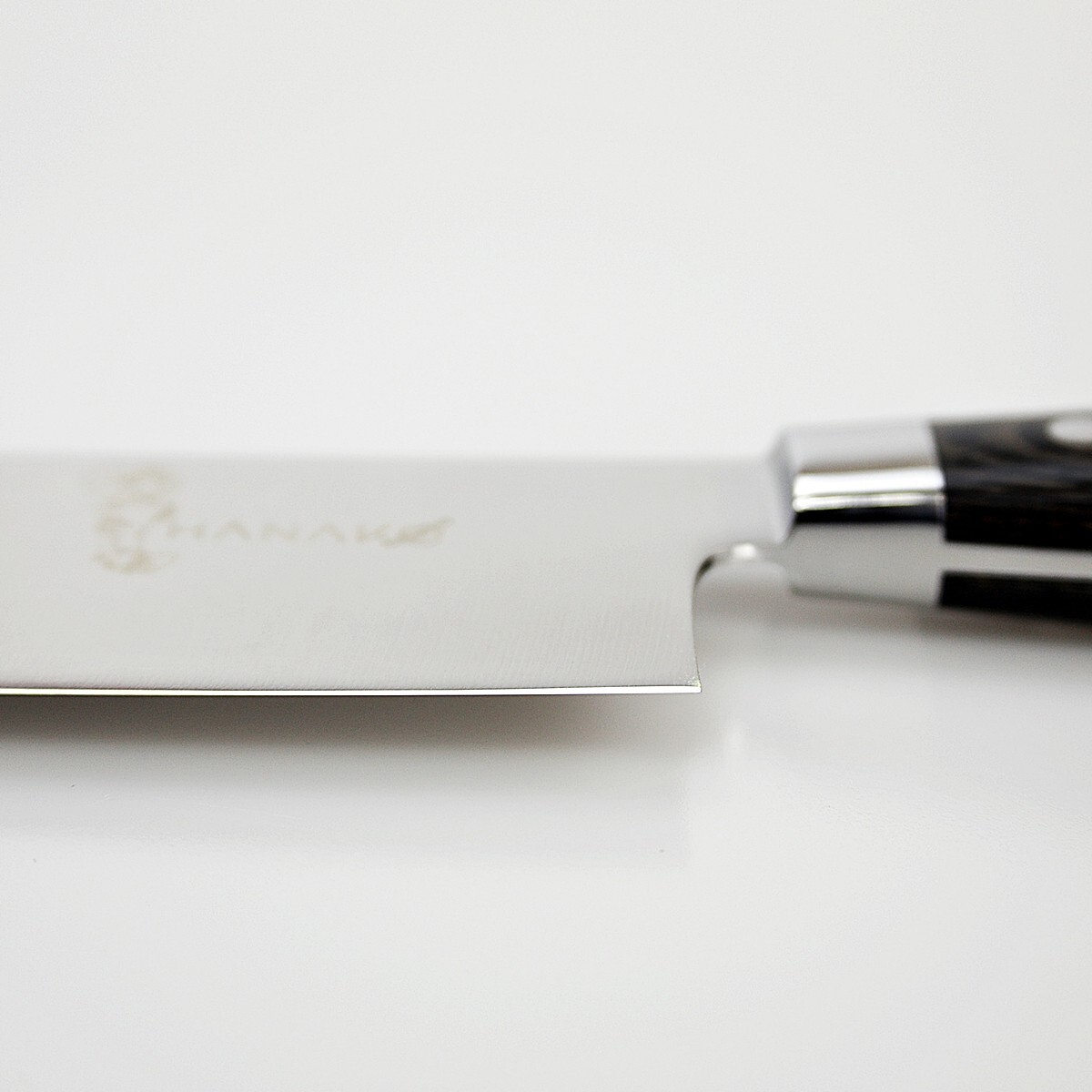 11 in Chef Knife German Steel Pakkawood Handle + Edge Guard & Beige Storage Case