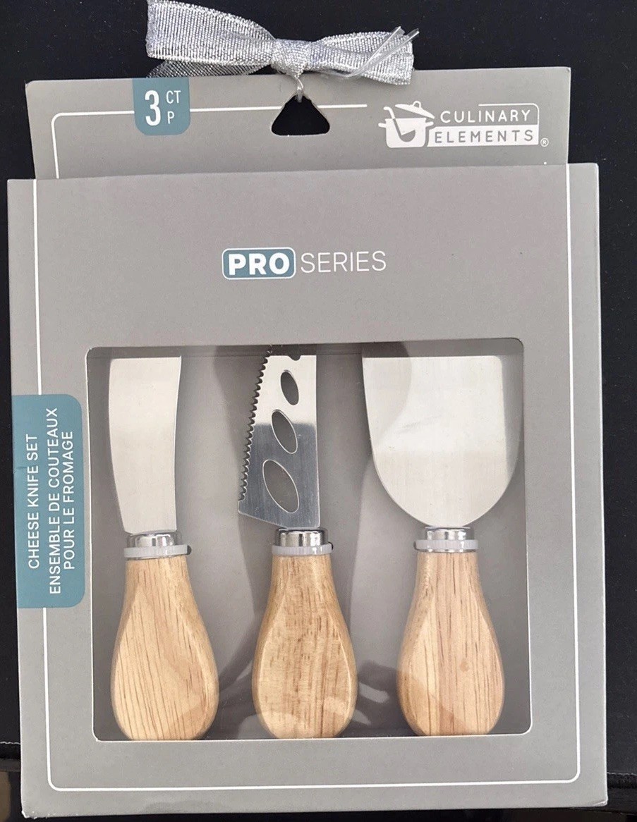 Cheese Knife Set 3 Knife, Spreader and Spatula Crumbly & Hard Cheese Knife Gift