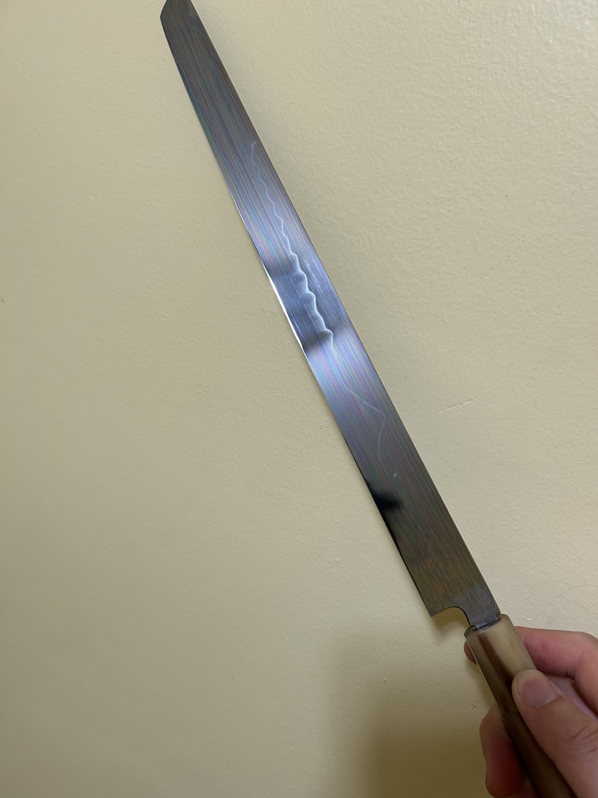 Tatsuo Ikeda Honyaki Sakimaru Takohiki with Mt. Fuji 330mm