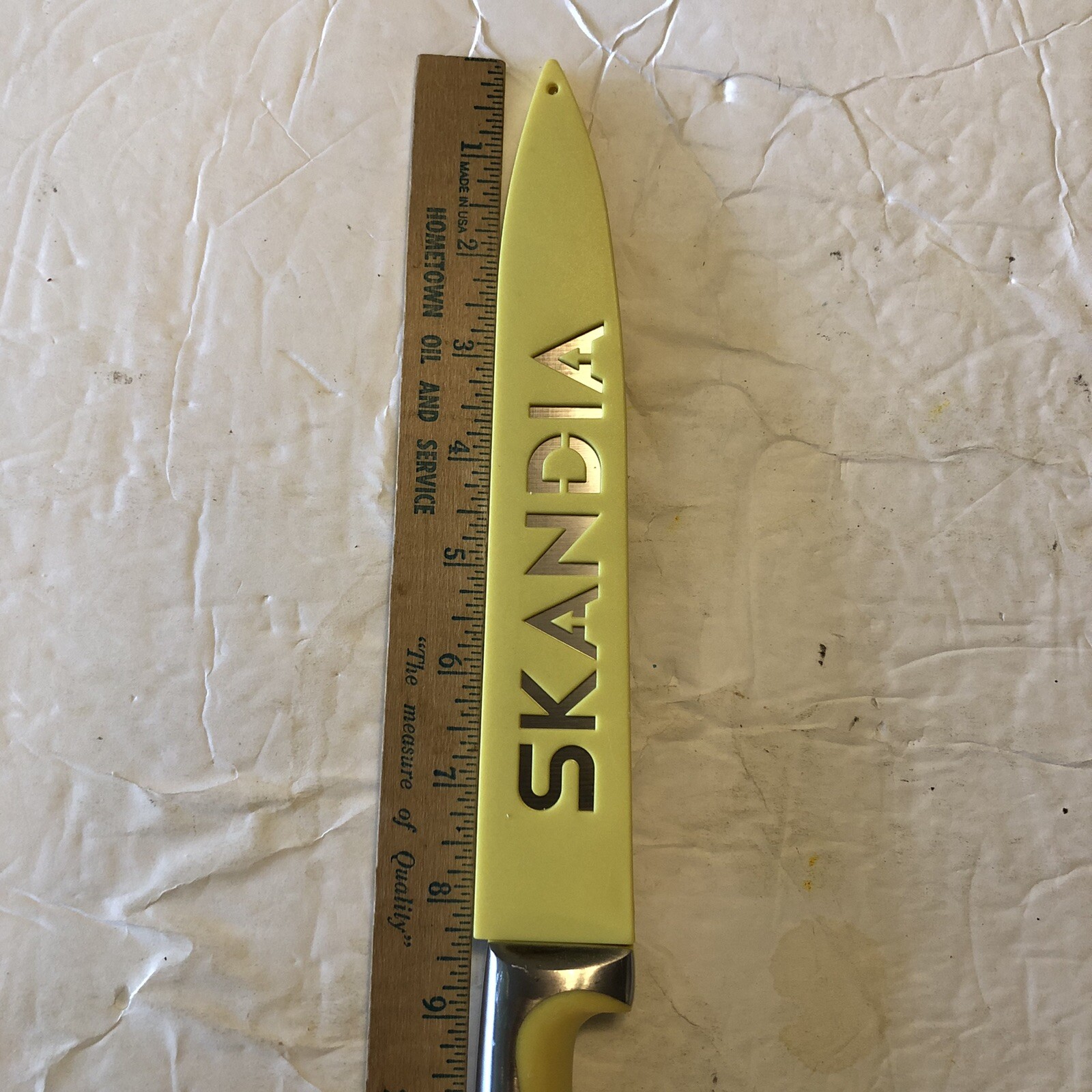 Skandia Knife 8.5” Inches With Yellow Blade Guard