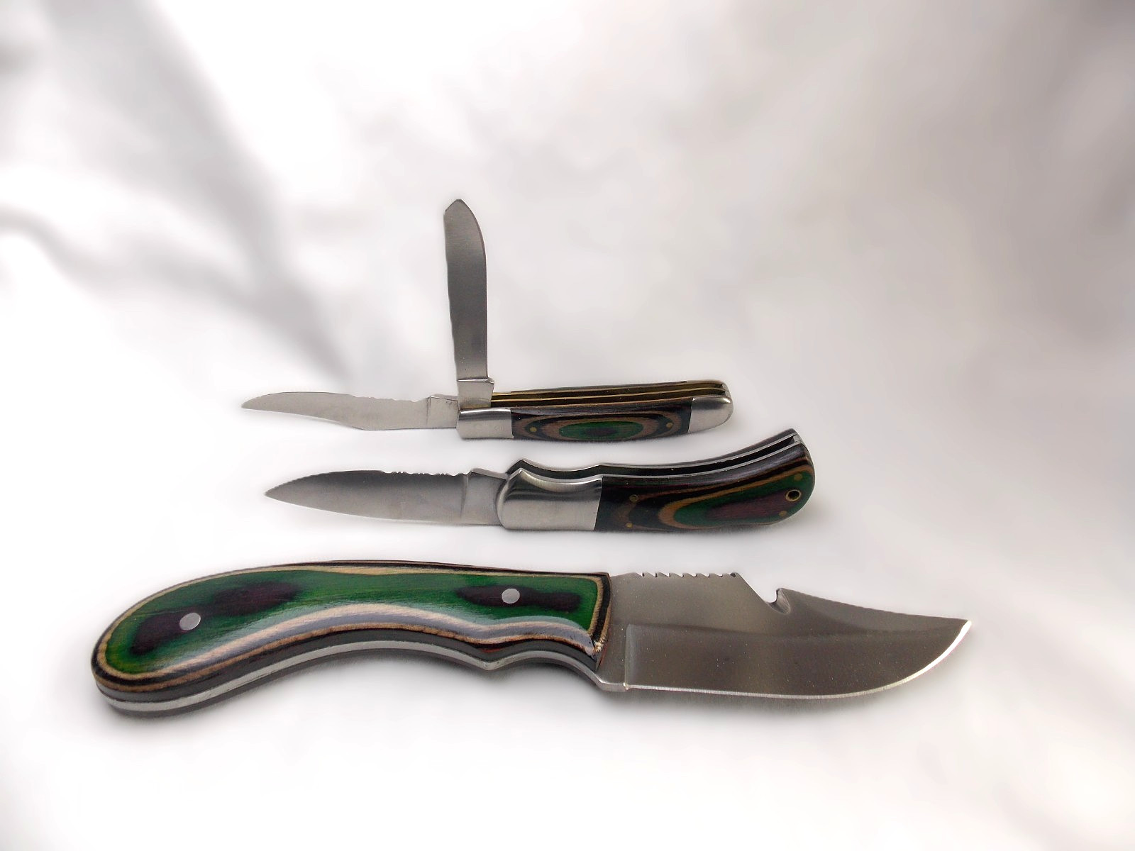 3PC. Knife Set w/Wooden Box