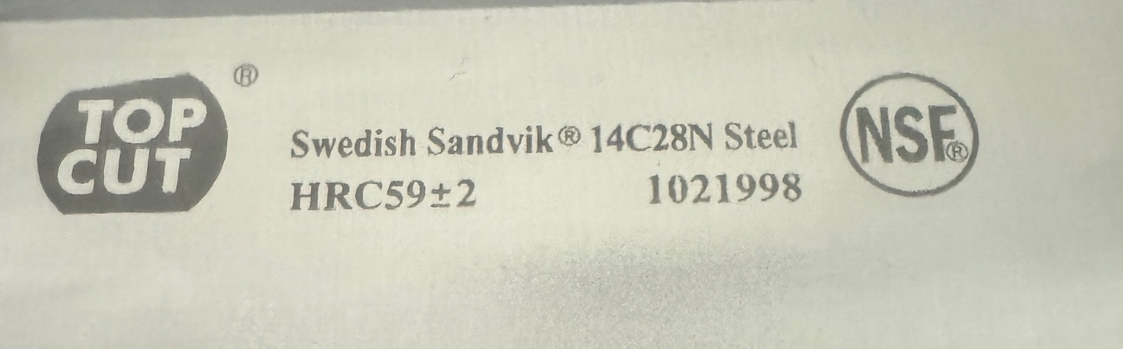 Top Cut Commercial Kitchen Knife Set 4 Pc NEW Sandvik Swedish Steel NSF Santoku