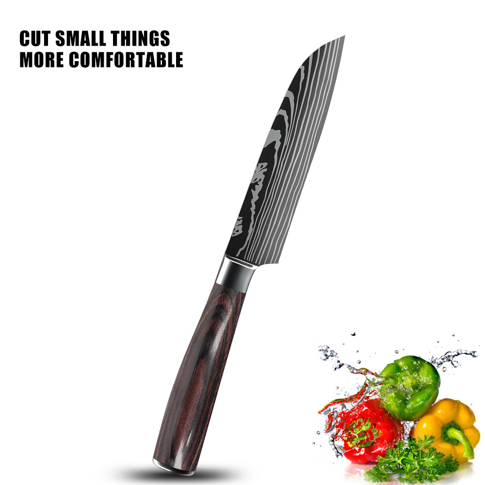 Stainless Steel Kitchen Knife Japanese Damascus Chef’s Sharp Blade Cleaver Knife