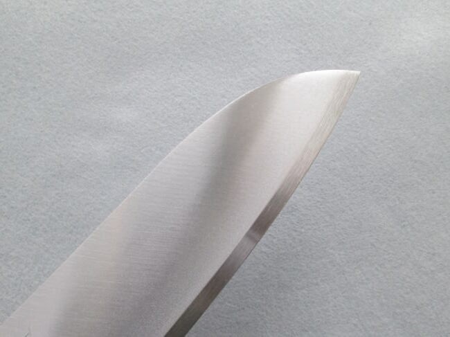 Kanekei Blue S Steel Santoku Knife 180mm Sharpness, Black Handle, Used