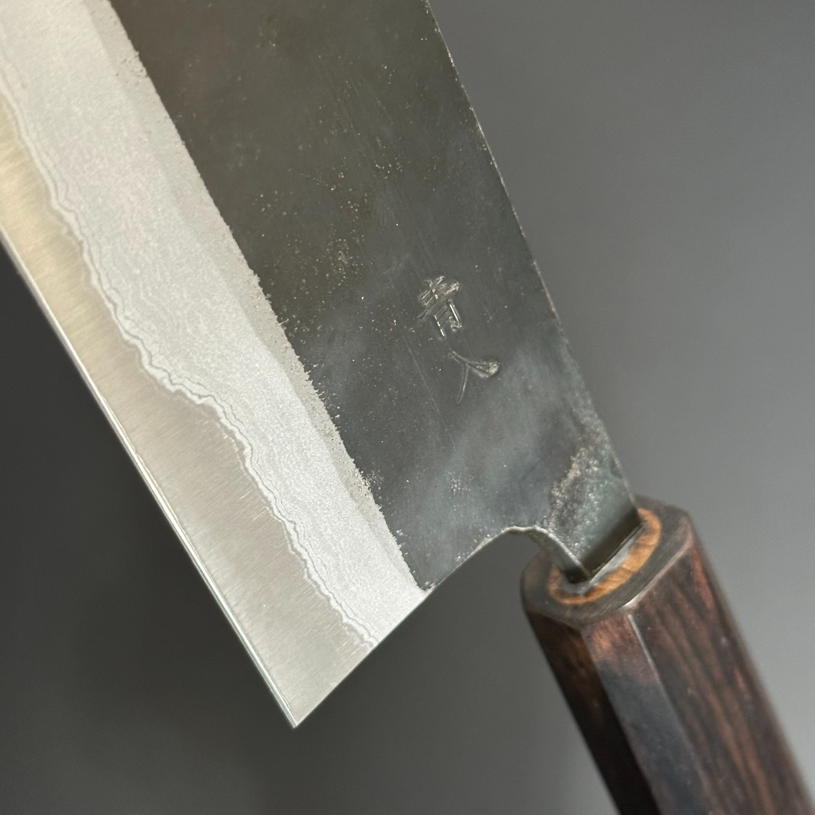 Kurouchi Damascus Nakiri 165mm Blue#2 High Carbon Steel