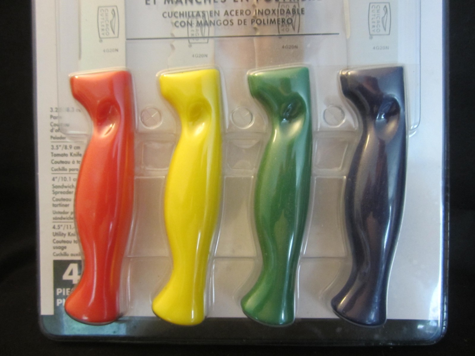 Chicago Cutlery Paring/ Utility Set Stainless Steel Blades With Polymer Handles