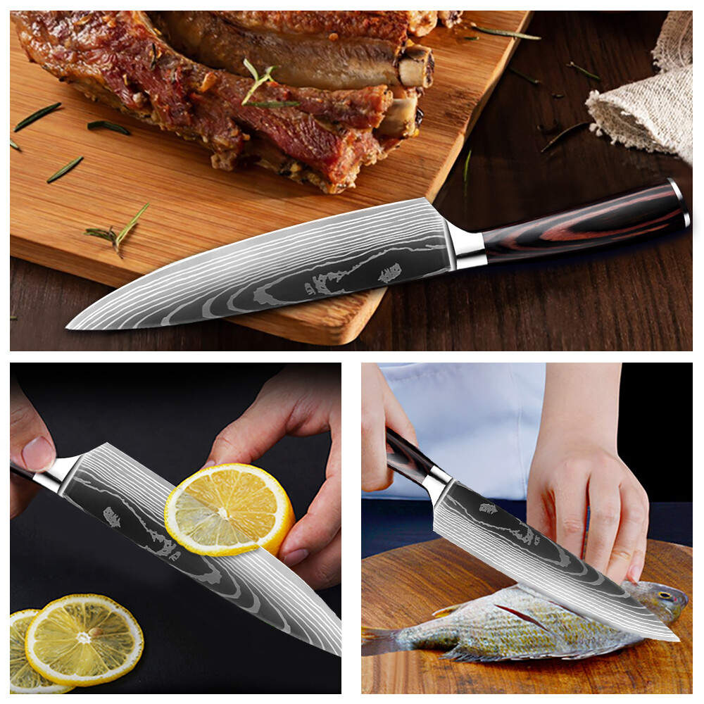 Japanese Chef Knife Professional Kitchen Knife for Steak and Vegetables Forged