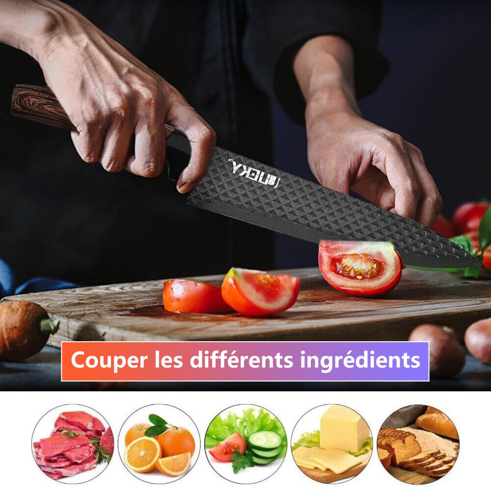 6 PCS Kitchen Knife Set Japanese Damascus Chef Knives Cleaver Set With Gift Box