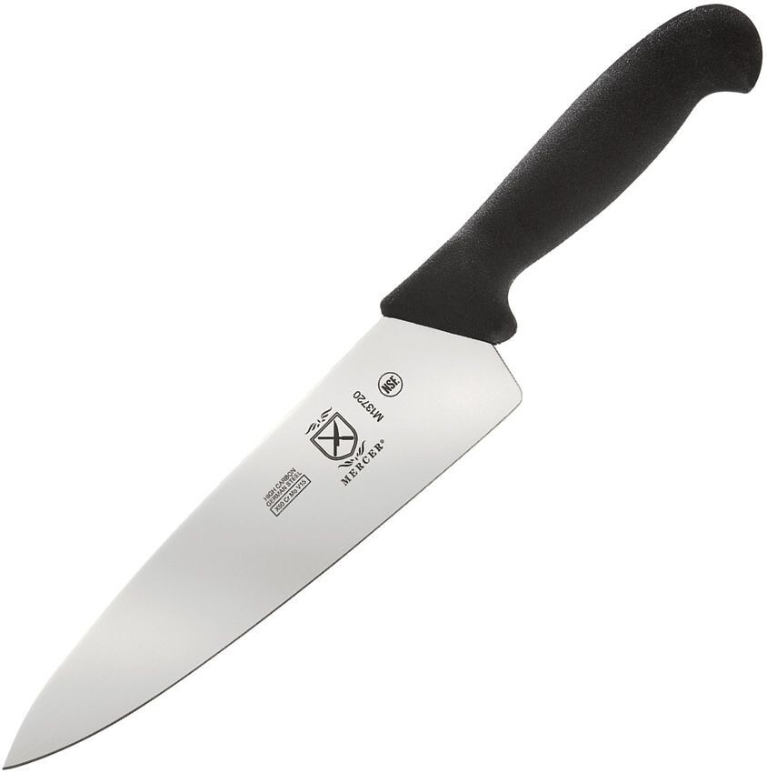 Mercer BPX Chef’s Kitchen Knife 8″ Polished X50CrMoV15 Steel Blade GRN Handle