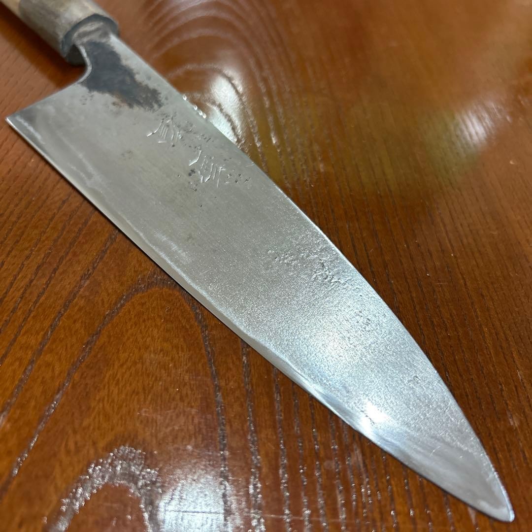 Sakie Saku Double-Edged Deba Kitchen Knife 165mm Kuro-uchi Forged Ready to Use