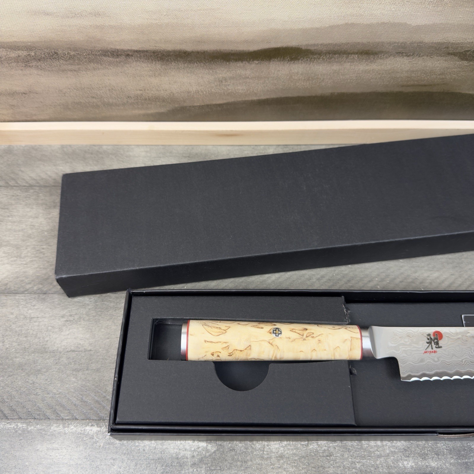 Williams Sonoma Miyabi Birchwood Bread Knife 9” Multicolor 34376-230 NIB