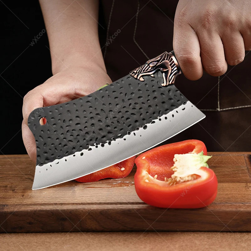 Kitchen Chef Knife High Carbon Steel Professional Butcher Chop Bone Cleaver