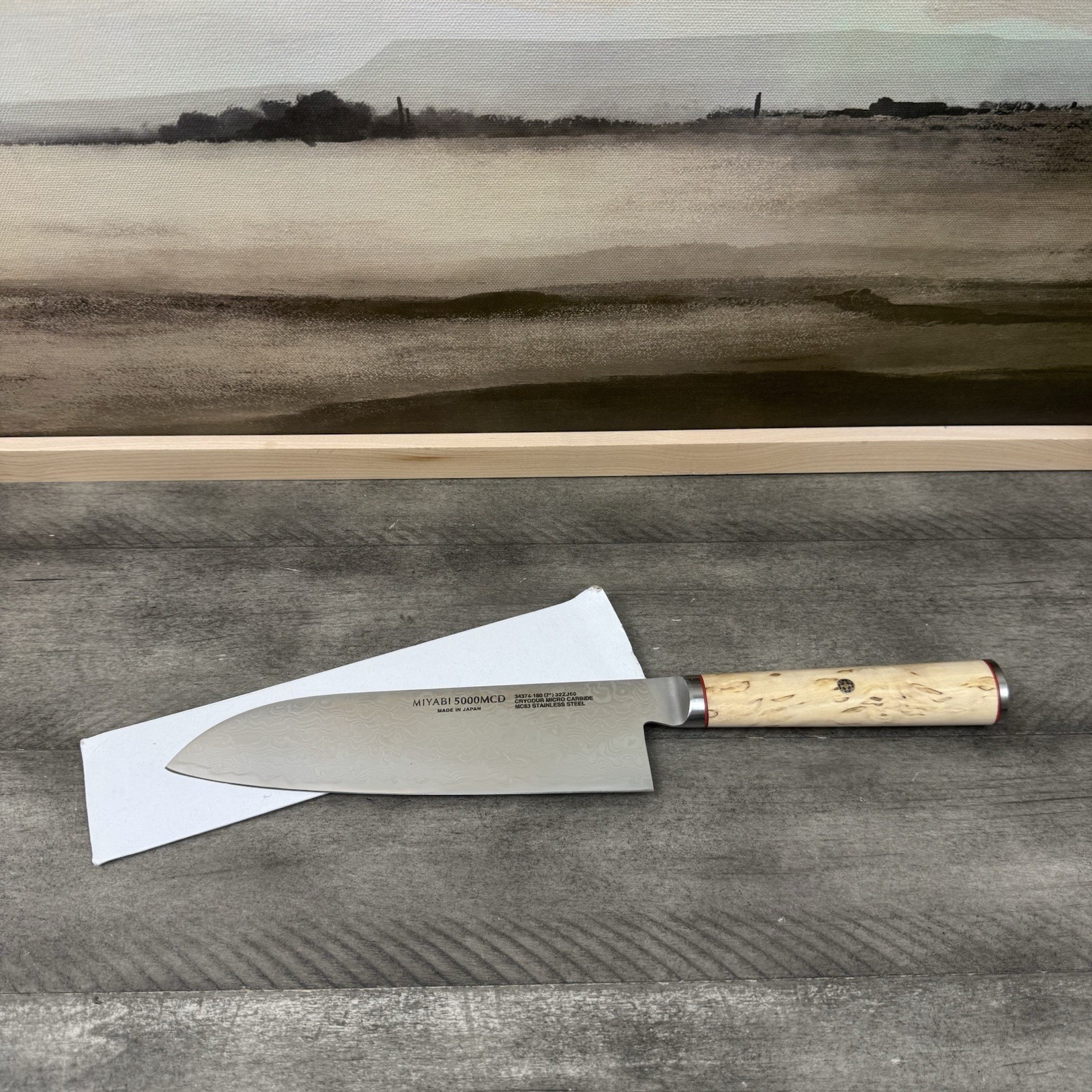 Williams Sonoma Miyabi Birchwood Santoku Knife 7” Multicolor 34374-180 NWOB