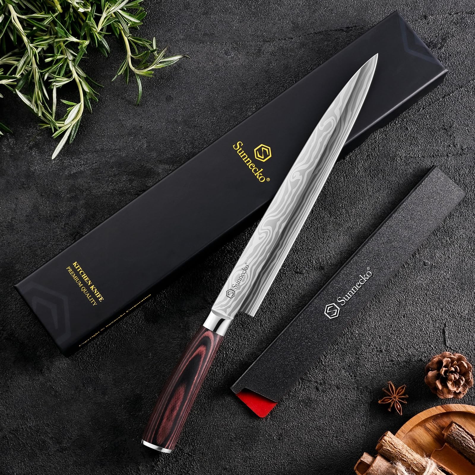 10.5 inch Sashimi Knife,High Carbon Stainless Steel Japanese Sushi Knives,Yan…