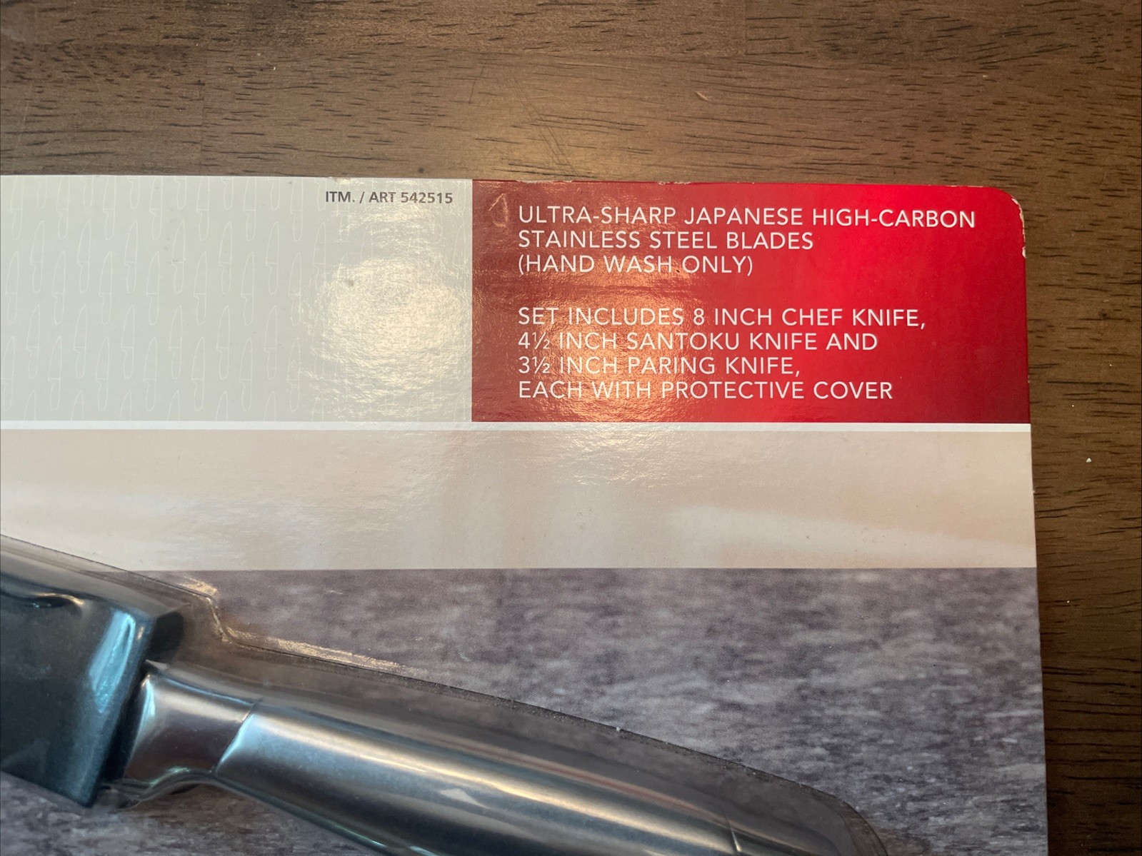 KitchenAid Gourmet 3-Piece Stainless Steel Chef Knife Set New