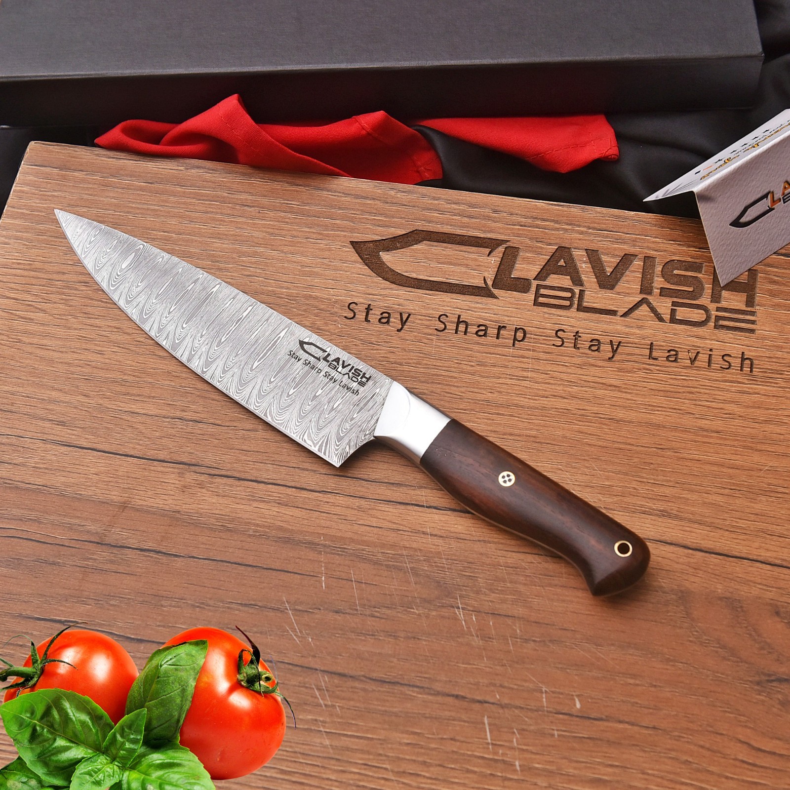 CUSTOM HANDMADE FORGED DAMASCUS STEEL CHEFS KNIFE KITCHEN KNIFE WITH GIFT BOX