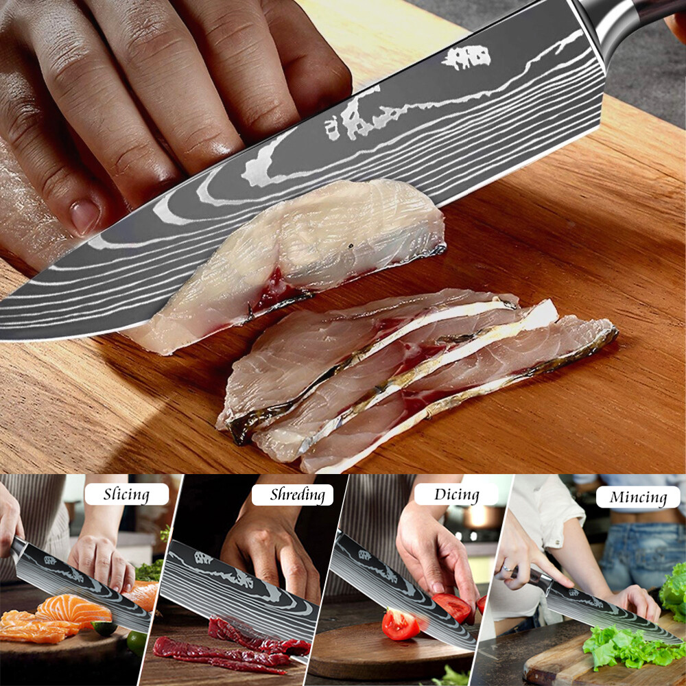 Kitchen Knife Set 5Piece Stainless Steel Professional Chef Knife Set Sharp Blade