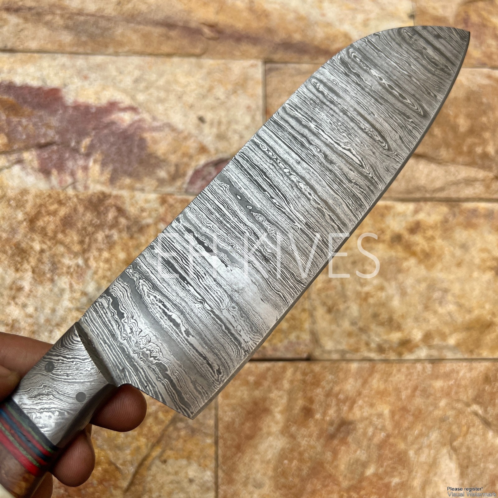 14” Handmade Damascus Steel Slicing Sharp Chef Knife for Meat/BBQ