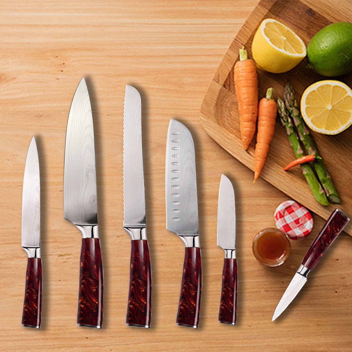 MultiFunction Stainless Steel Knife Resin Handle Ultra Sharp Housewarming Gift