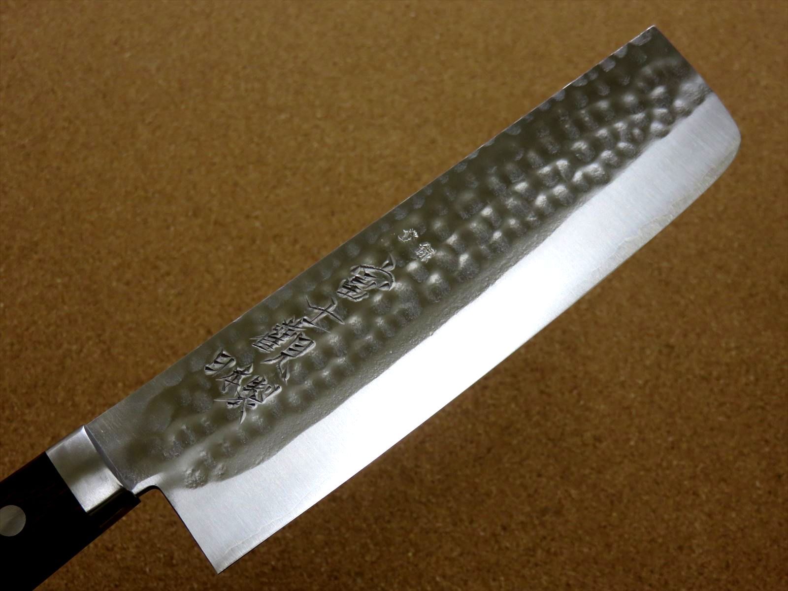 Japanese Kitchen Vegetable Knife 165mm 6.5 inch 3 Layers Hammered Bolster JAPAN