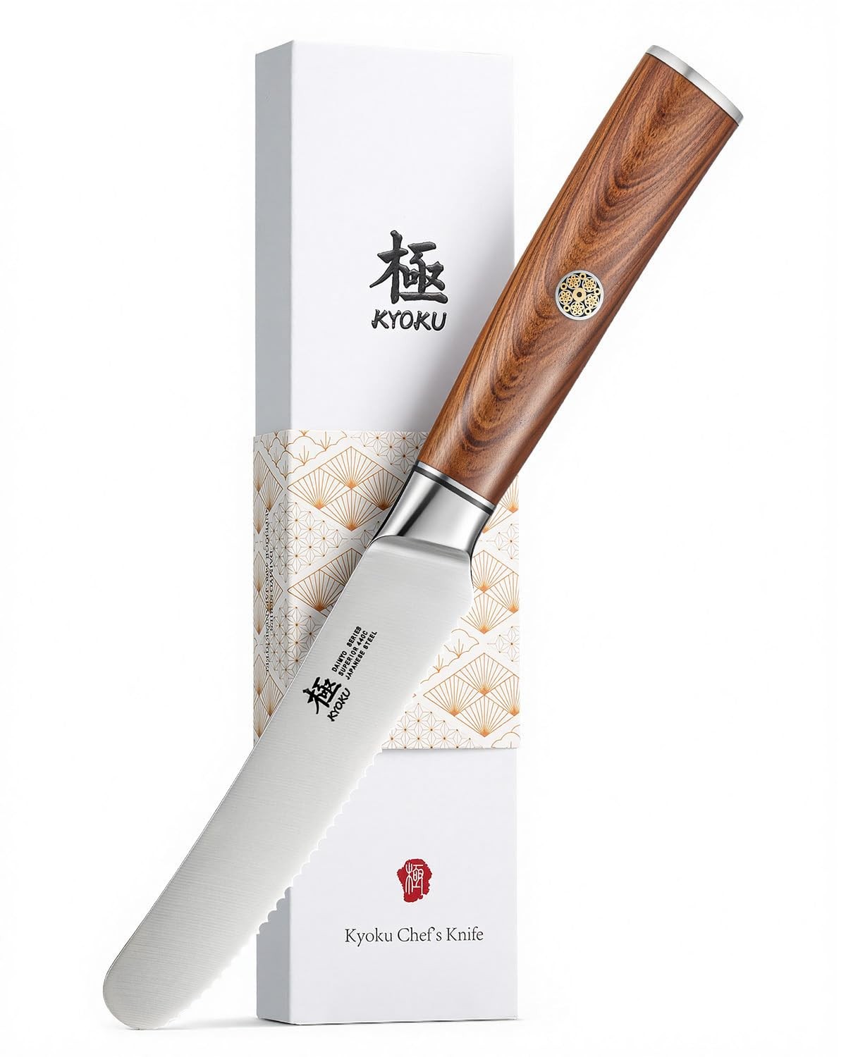 4.5 in. Serrated Utility Knife, Daimyo Series Sandwich Knife with Serrated Bl…