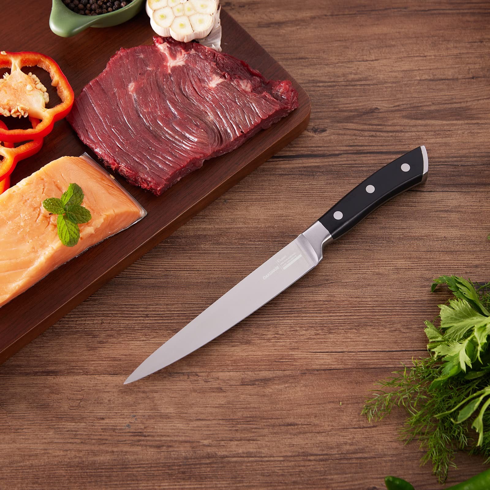 5.5-Inch Kitchen Utility Knife, German Stainless Steel, Full Tang, Paring Kni