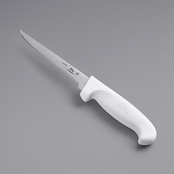 Choice 6″ Narrow Boning Knife with White Handle (select style below)