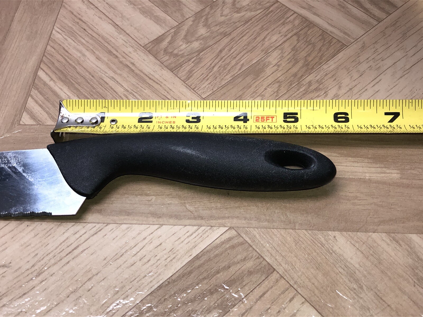 11 Inch Chef Knife Serrated Stainless Steel 6.5 Blade 4.5 Curved Handle
