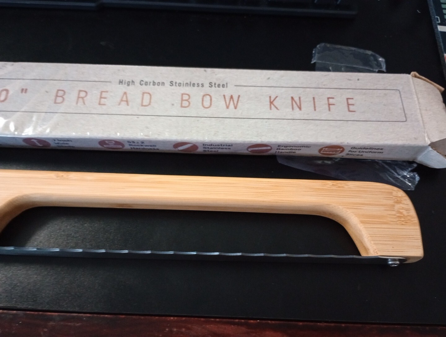 Mama’s Great 10″ Serrated Bread Knife Stainless Steel Blade Pakkawood KP02