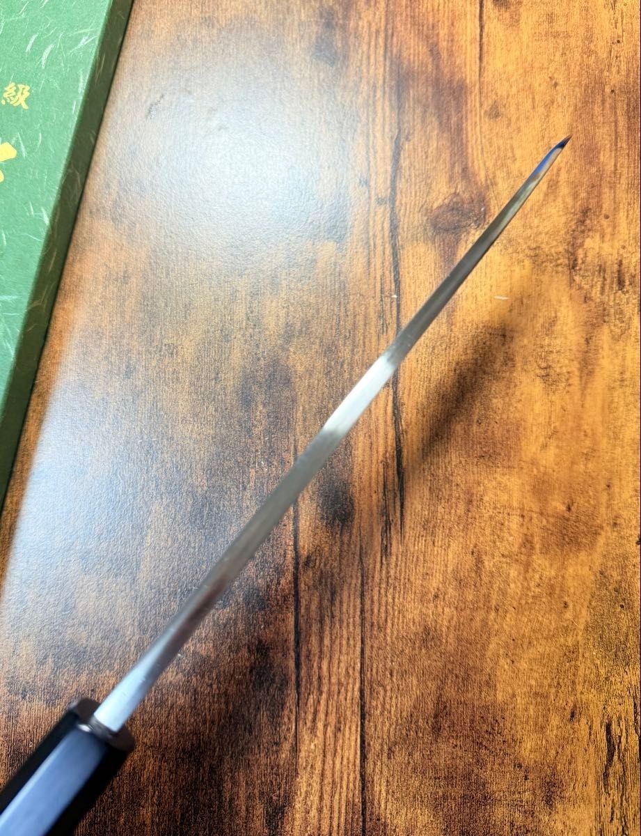 Sakai Shiratsuru Japanese Deba Knife White Steel Ebony 225mm For Left Handed