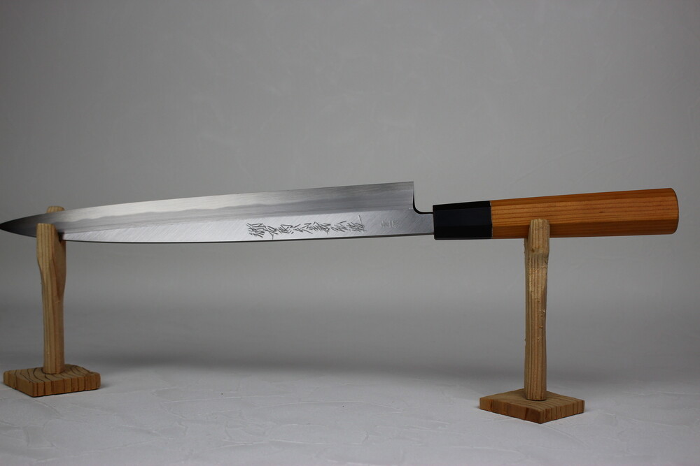 Goh Yoshihiro Blue 1 Yanagiba knife 270 mm Aonamiuchi Kasumi with Saya cover