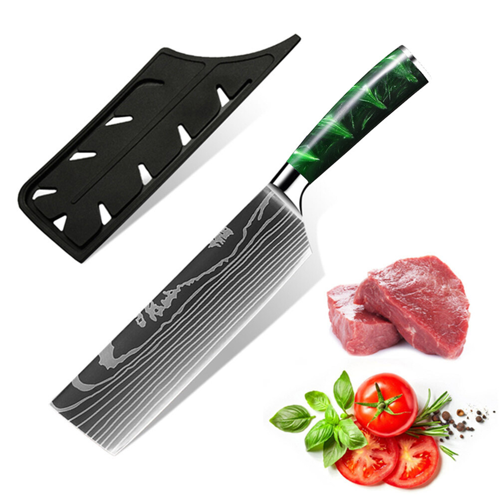 7 inch Cleaver Kitchen Knife Stainless Steel Japanese Vegetable Chef Knives