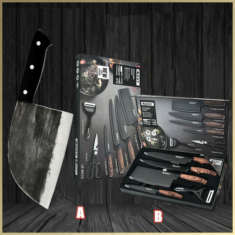 Stainless Steel Kitchen Knife Set Chef Butcher Knives Japanese Chopping Cleaver